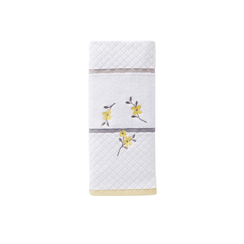 SKL Home Spring Garden Hand Towel, White
