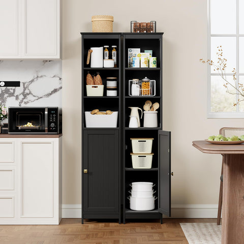 RRX Narrow Tall Bathroom Storage Cabinet,35 * 32 * 161cm (black)