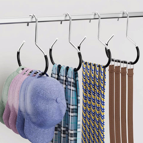 Hat Organizer for Baseball Caps 8 Pack, Metal Purse Hook (4White 4Black)