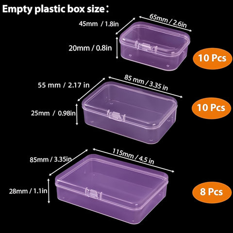 LJY Pink Diamond Art Storage Boxes, 28 Pack, 3 Mixed Sizes