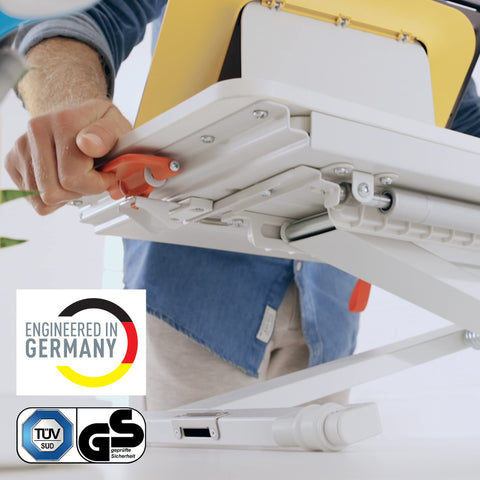 Leitz Standing Desk Converter, Compact Ergonomic Height Adjustable Stand For Computer Screens, Monitors & Laptops, Slimline & Saves Space