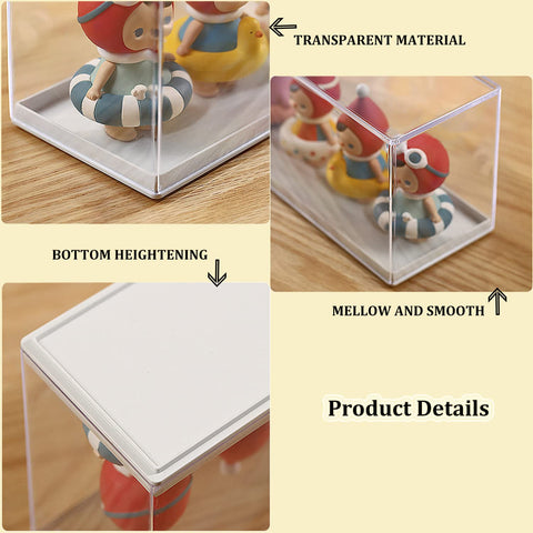 Clear Display Case for Figures，Acrylic Display Case for Doll Toy Collectibles, Action Figures