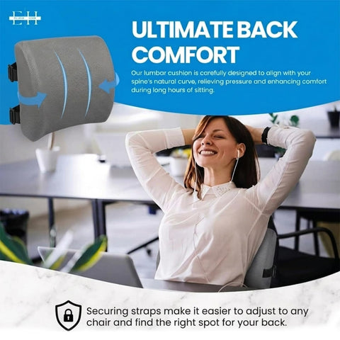 ELIXIR HIVE 2-Piece Orthopaedic Memory Foam Cushion Set – Coccyx & Sciatica Support (Grey)