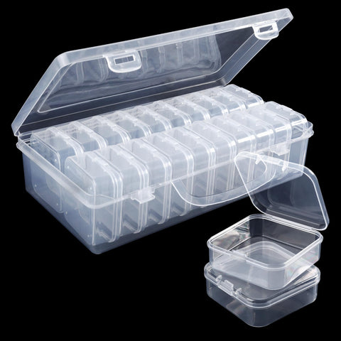 Bead Storage Box, Small Storage Box with Lid, Transparent Bead Organiser