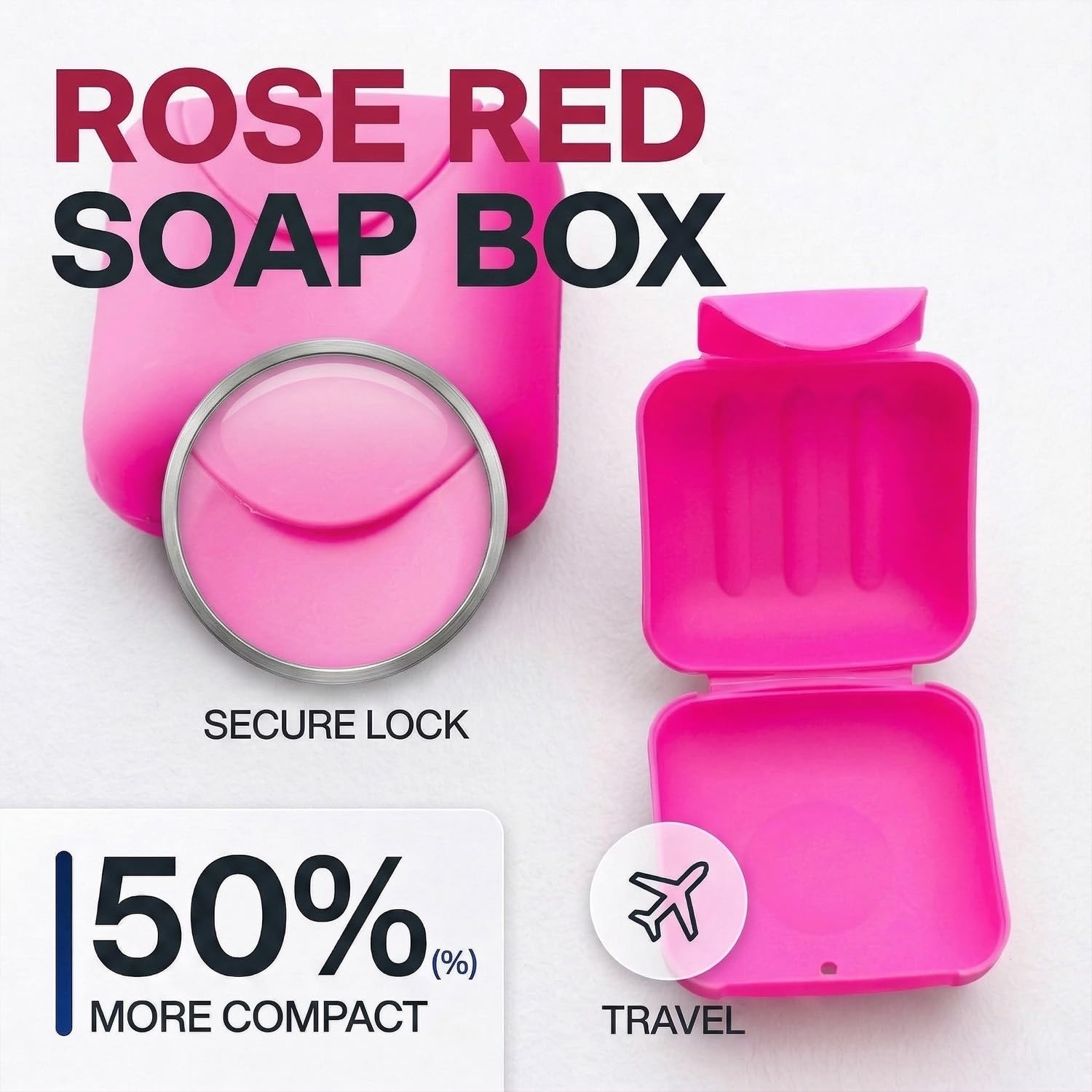Gaomumu 2PCS Green Travel Soap Box, Waterproof Sealed Soap Dish with Lid, Portable Square Small Soaps Box