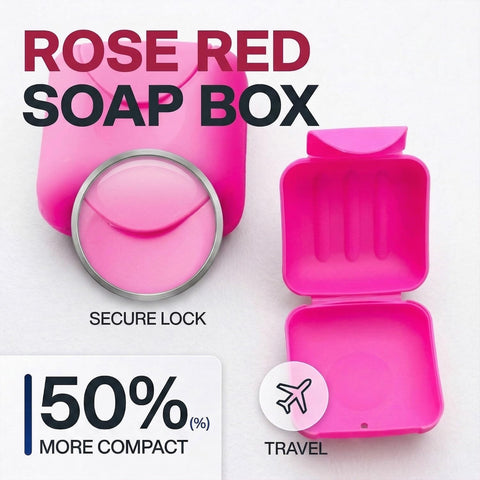 Gaomumu 2PCS Green Travel Soap Box, Waterproof Sealed Soap Dish with Lid, Portable Square Small Soaps Box
