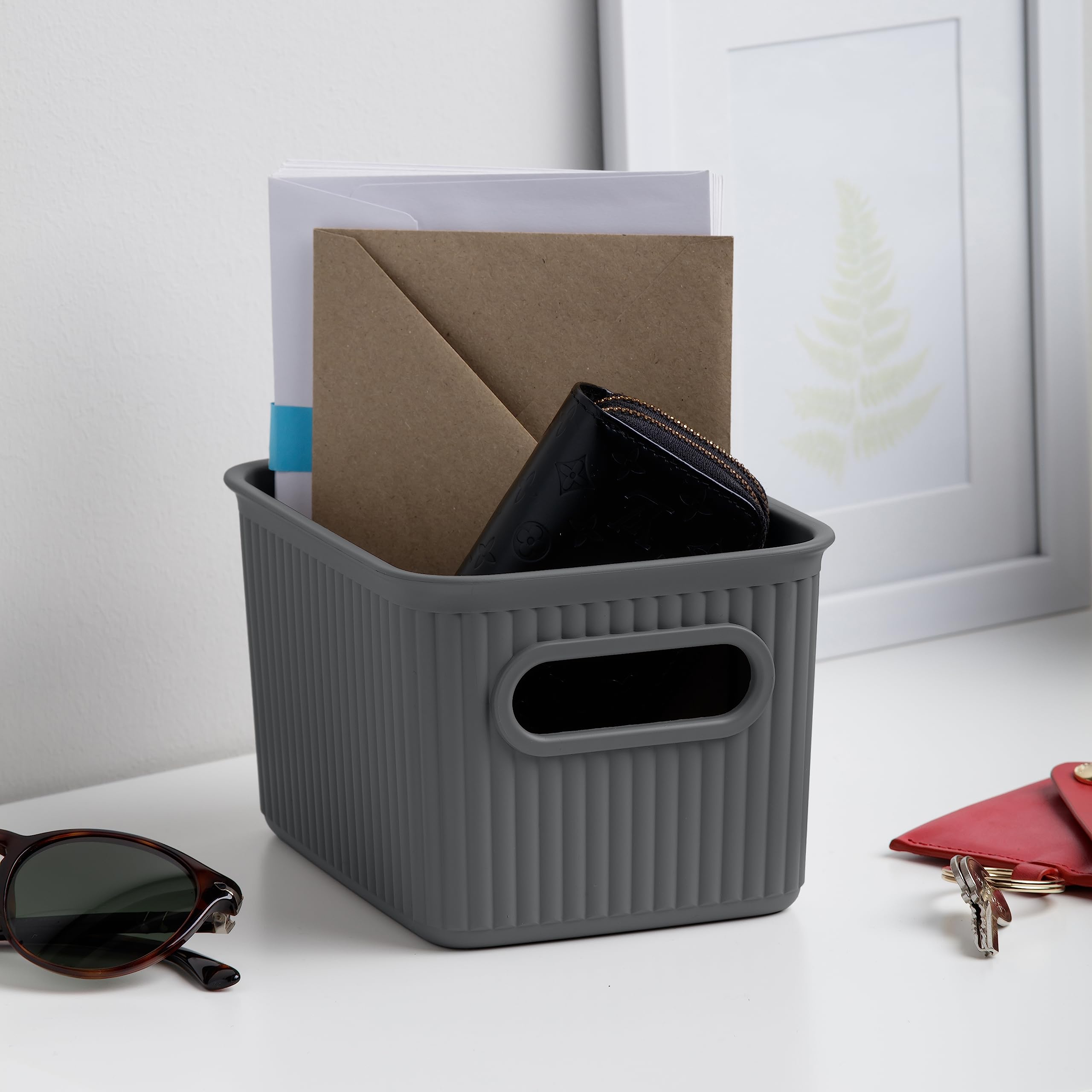 TATAY Storage Basket Baobab 12.5x16.4x10 cm Set of 4 Organiser Boxes