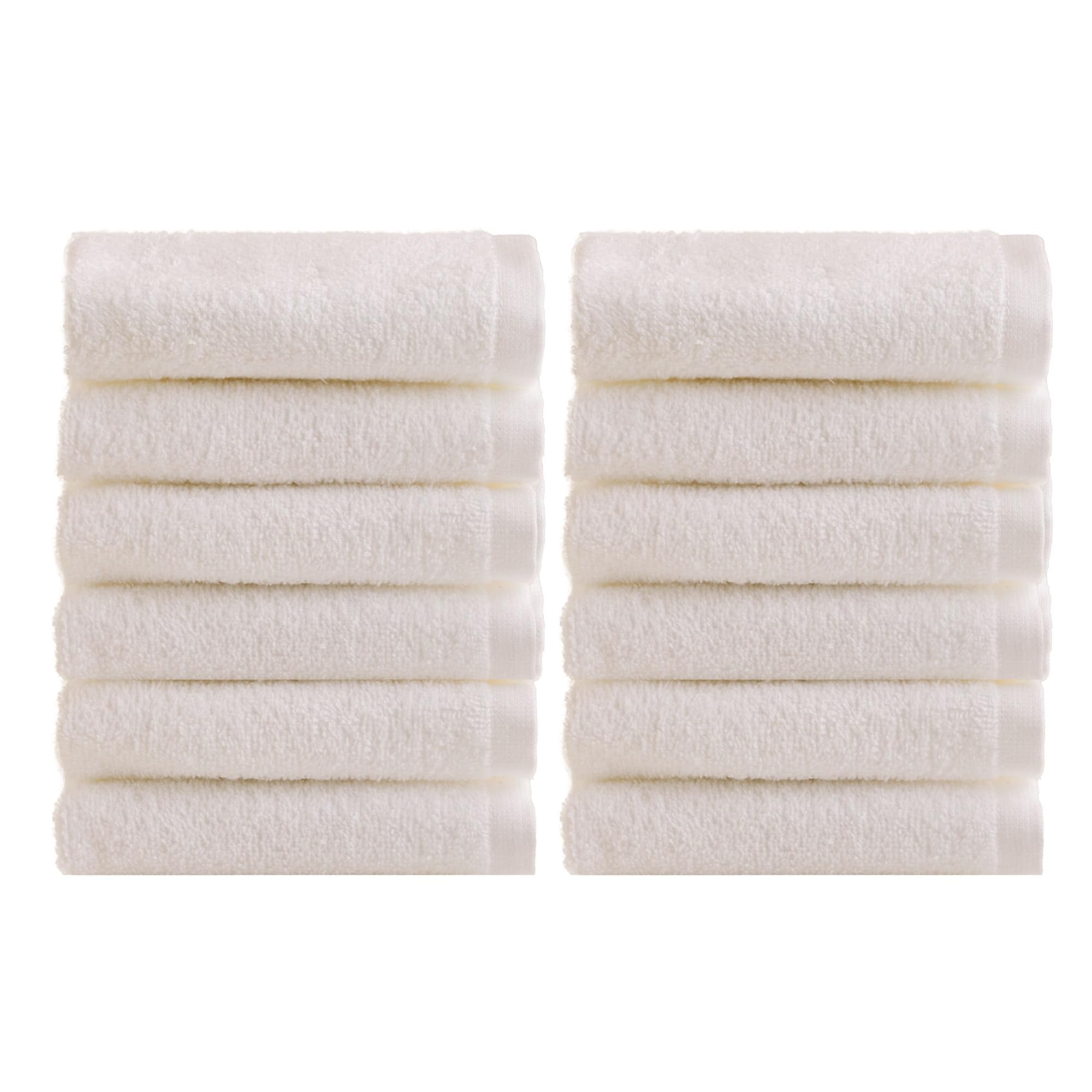 NELLA BIAGINI Minerva Bathroom Washcloths 30 x 30 cm, Set of 12, 100% Pure Terry Cotton, 420 g/m², Soft, Absorbent, Practical, Durable, Solid Colour