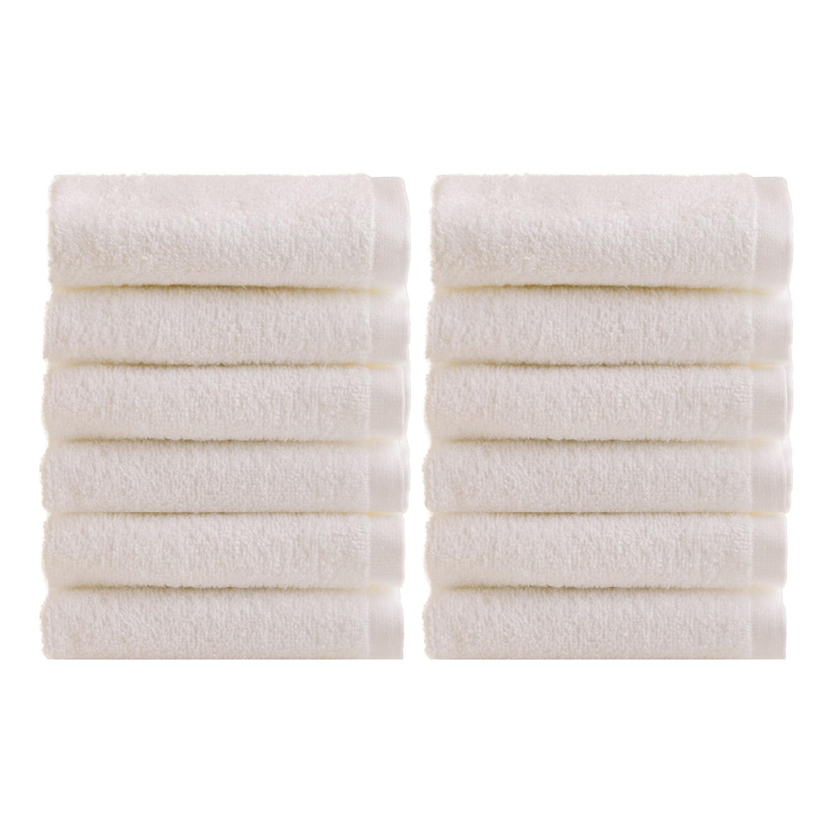 NELLA BIAGINI Minerva Bathroom Washcloths 30 x 30 cm, Set of 12, 100% Pure Terry Cotton, 420 g/m², Soft, Absorbent, Practical, Durable, Solid Colour