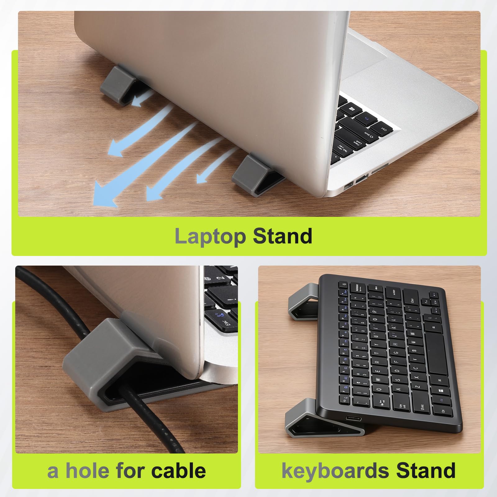 PATIKIL Laptop/Computer Keyboard Stand, 2-Pack Laptop Notebook Holder Portable Ventilated Anti-Slip for Desk Compact Cooling Notebook/Tablet, Red
