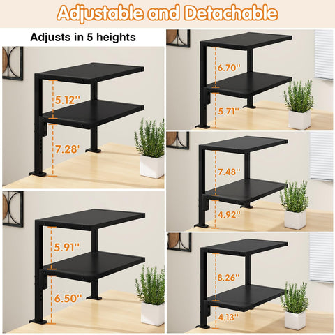 IBUYKE Clamp on Desk Organizer Shelf,Desk Extender Shelves TMZ007B