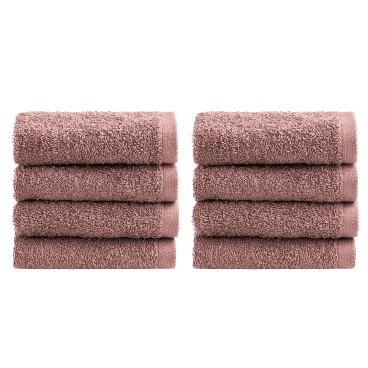 NELLA BIAGINI Minerva Bathroom Washcloths 30 x 30 cm, Set of 8, 100% Pure Terry Cotton, 420 g/m², Soft, Absorbent, Practical, Durable, Solid Colour