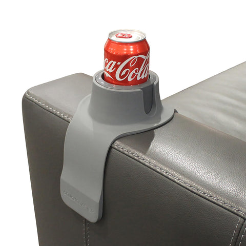 HIT PRODUCTS CouchCoaster® - Couch Armrest Cup Holder, Steel Grey