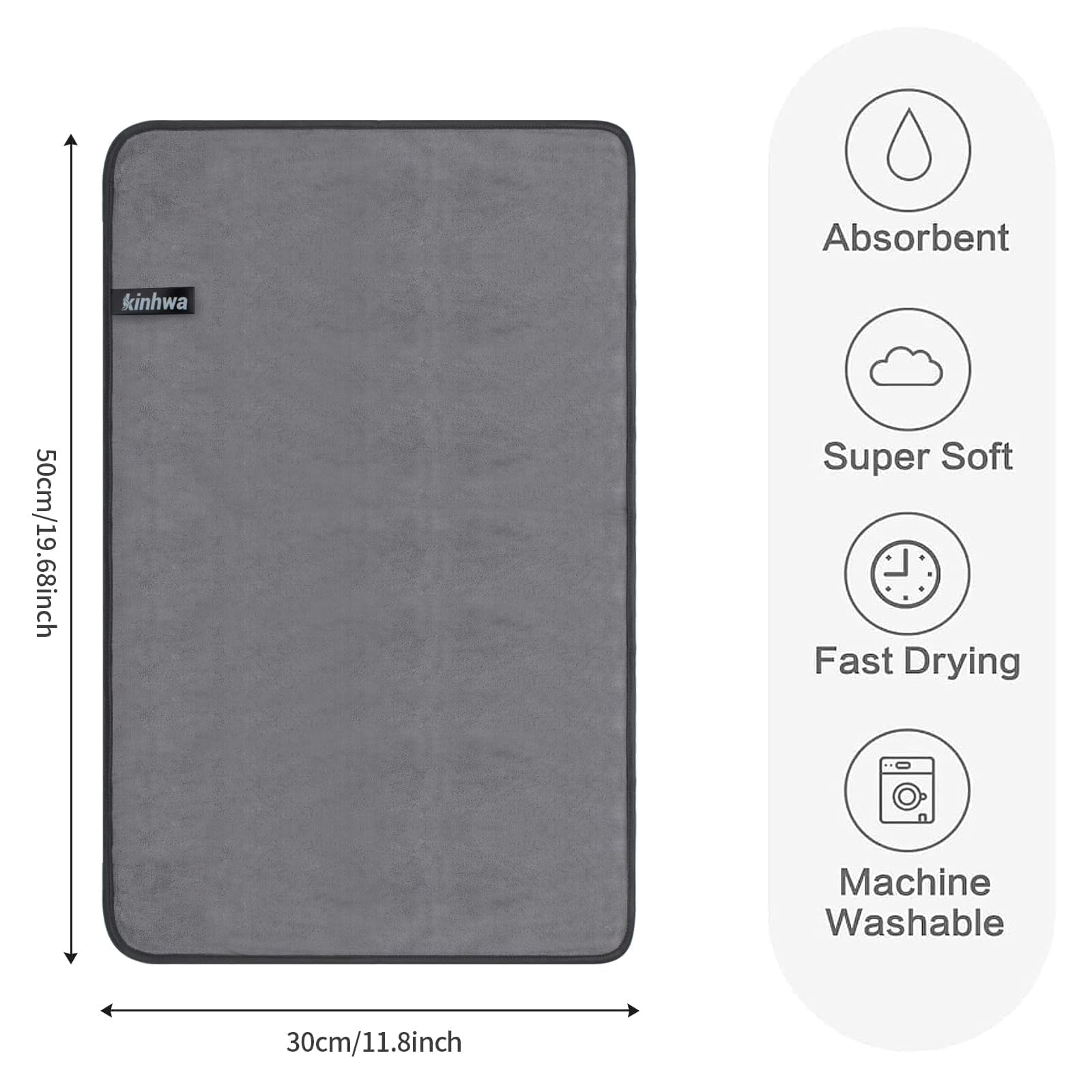 KinHwa Microfibre Soft Hand Towels for Kitchen Abosorbent Small Guest Towel