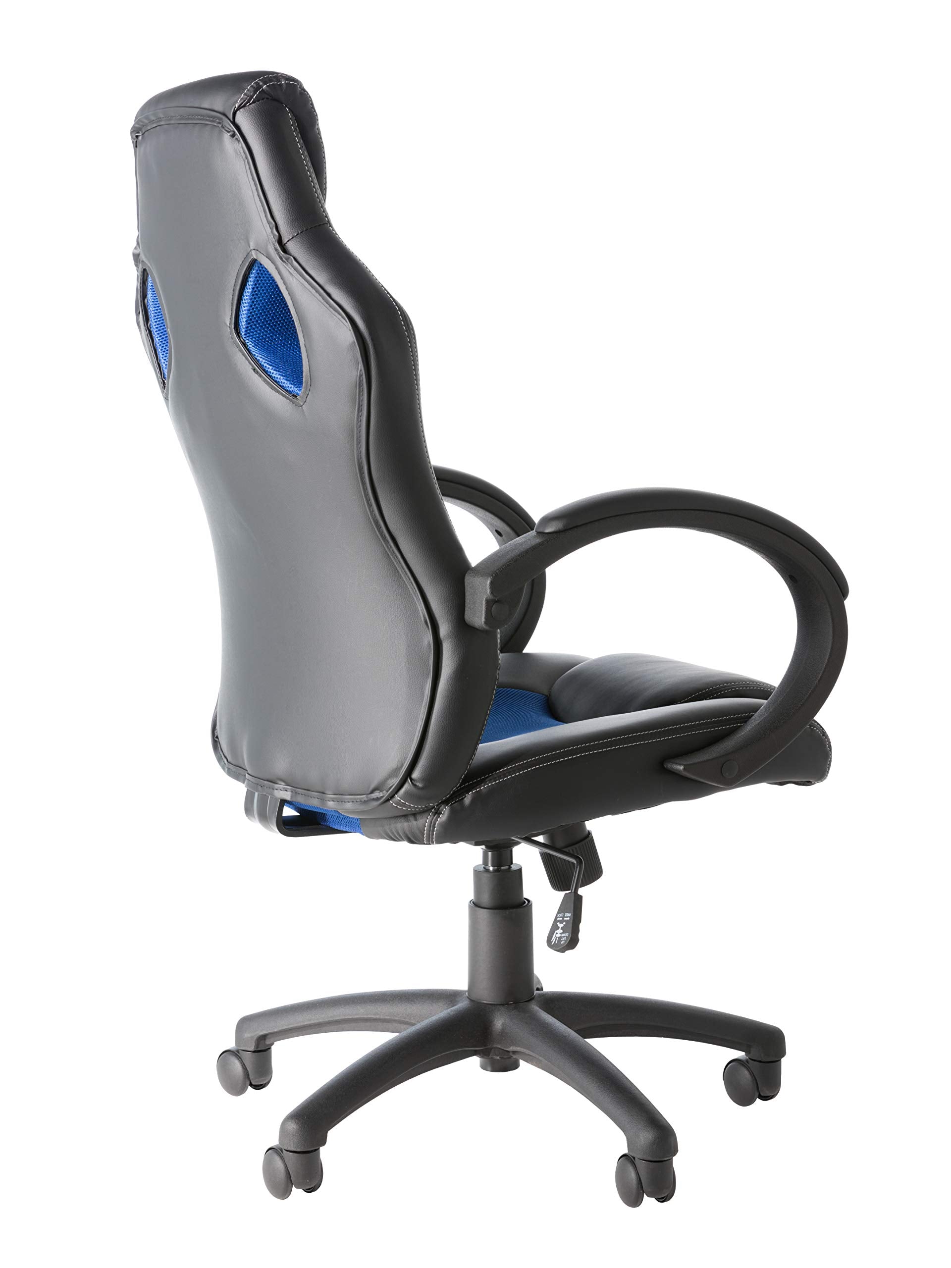 Alphason,AOC5006BLU,Daytona Faux Leather Racing Chair - Blue fabric insert,Blue fabric insert