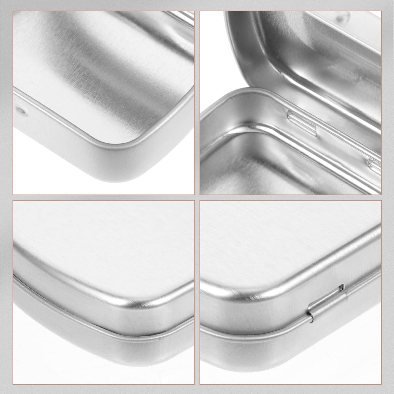 jojofuny 10 pcs Small Tin Box with Lid Iron Storage Boxes Tin Container for Candy Pills Earrings Jewellery and Crafts Portable Sample Case Small