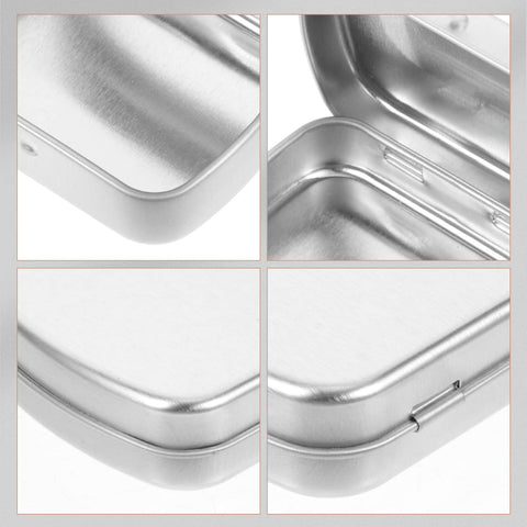 jojofuny 10 pcs Small Tin Box with Lid Iron Storage Boxes Tin Container for Candy Pills Earrings Jewellery and Crafts Portable Sample Case Small