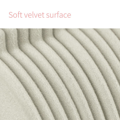 ManGotree 11" Baby Velvet Hangers Non-Slip Kids Hangers 30 Pack Beige