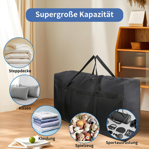 Pabbyeey 2 Pack Moving Bags 180L Foldable Storage Bags with Zipper