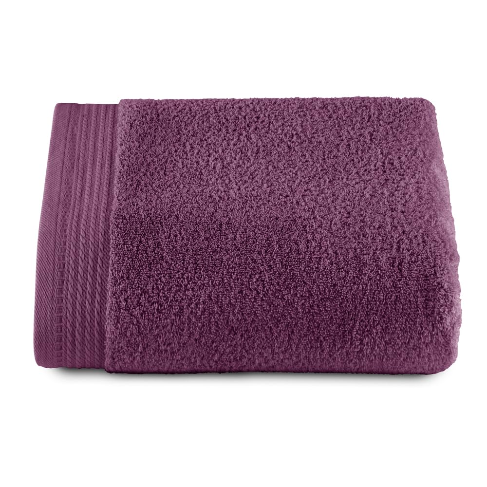RIZO Top Towel – Set of 1 Shower Towel – Bath Towels – 100% Combed Cotton – 600 g/m2 – Measure 70 x 140 cm – Aubergine
