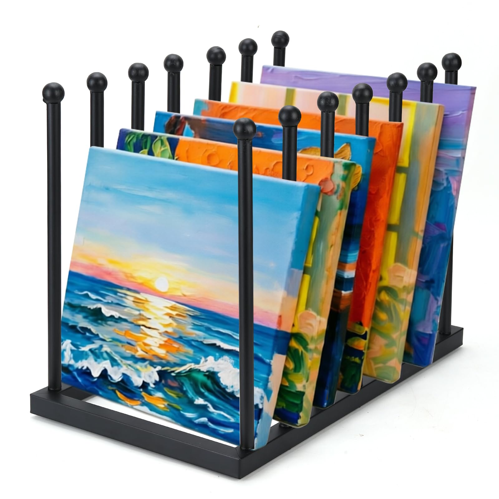 ForgeVale Art Storage Rack for Canvas & Drawing Boards, Adjustable Canvas Organiser Stand, Space Saving Art Rack for Studio, Classroom & Home