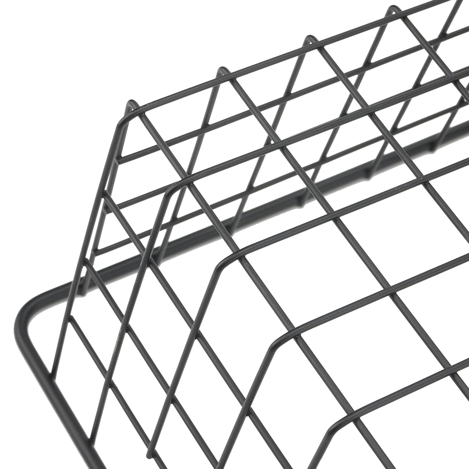 KEILEOHO 2 PCS 36 x 29 x 15.5cm Wire Storage Baskets, Large Black Metal Wire Baskets with Handles