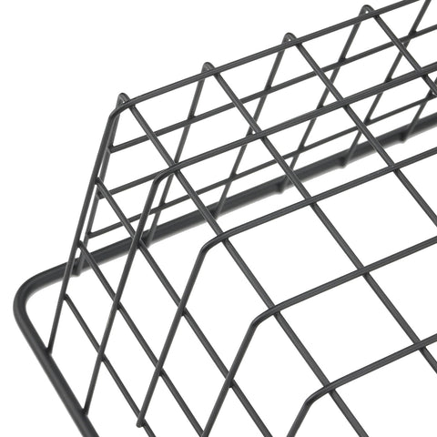 KEILEOHO 2 PCS 36 x 29 x 15.5cm Wire Storage Baskets, Large Black Metal Wire Baskets with Handles