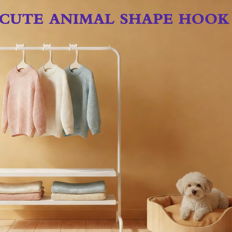 Yeenano Hangers For Clothes,10 Pcs Wooden Hangers For Clothes,Coat Hangers,Non-Slip Coat Hangers With Animal-Shaped Hooks,Space-Saving Storage For