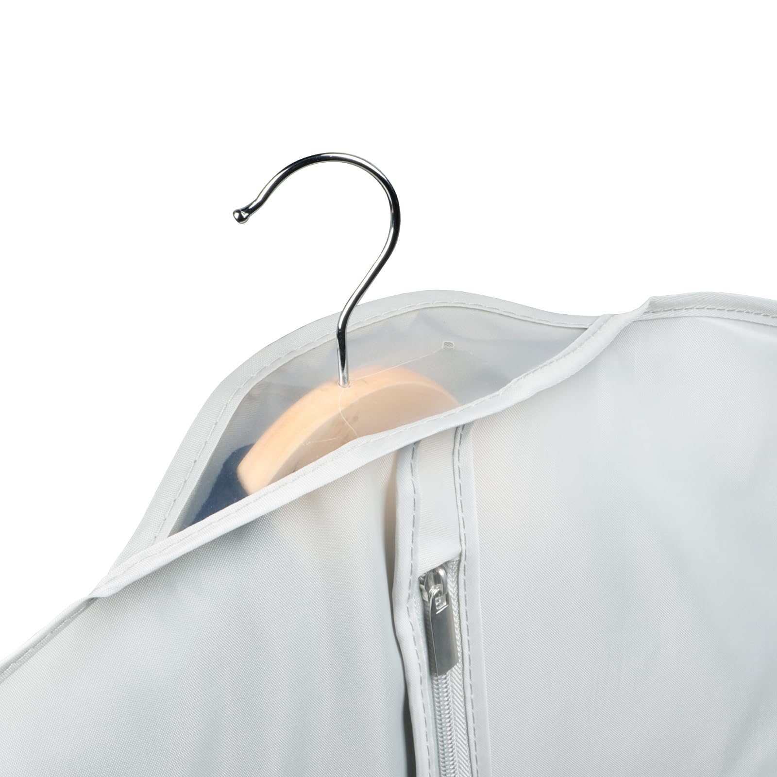Univivi Garment Bags 60 inch Dress Bags Covers Full Length Grey, Set of 3
