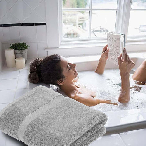 Hieftan Towels Bath Sheet Set – 100% Cotton Pack of 2 Extra Large Bath Sheets Towel 600gsm Highly Absorbent Rapid Dry Super Sheets for Bathroom 140 X