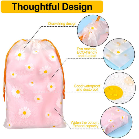 15Pcs Travel Shoe Bags, Waterproof Drawstring Storage Bags