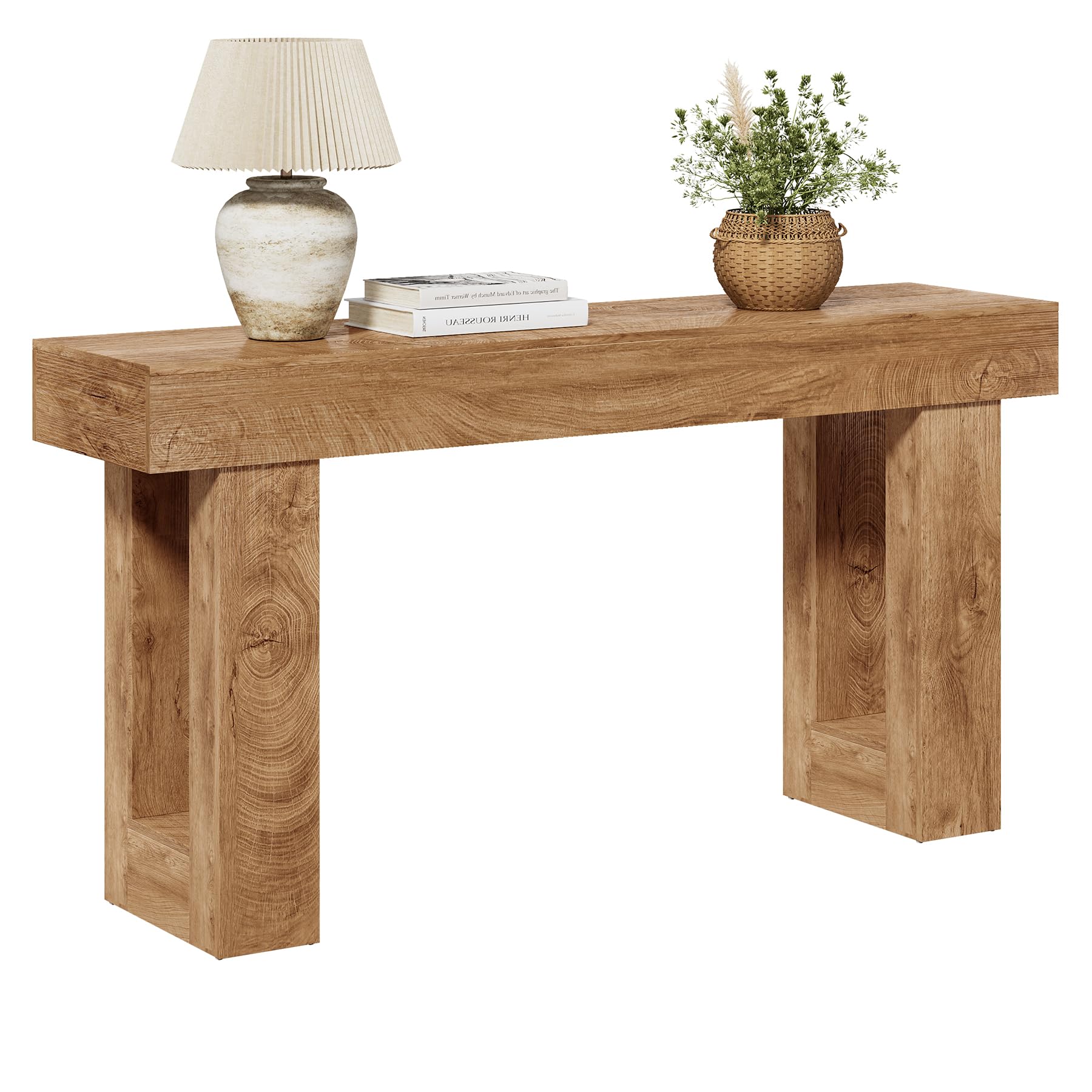 LITTLE TREE 160cm Long Console Table for Entryway, Sofa Table Behind Sofa, Wood Entrance Table, Hallway Table