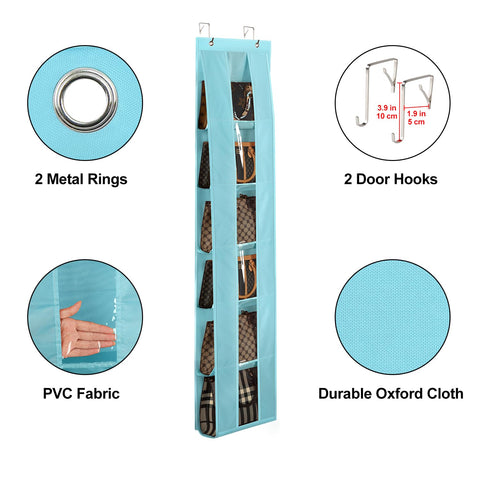 Lirex Over the Door Purse Organizer, Space-Saving Handbag Storage Purse Organizer Clothing Closet Purse Hanger for Scarves, Hats, Legging Organizer