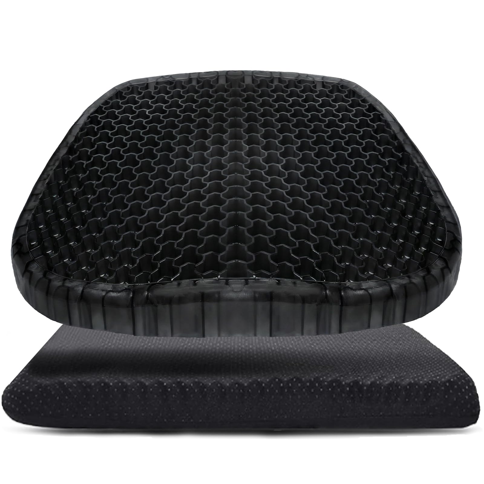 Wenisuow Gel Cushion for Sitting, Thick Gel Seat Cushion with Cover, Black
