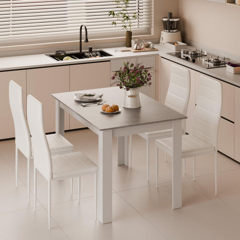 Mondeer Dining Table, Kitchen Table for 4 People, 120W x 80D x 75H cm