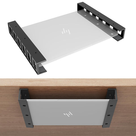 sciuU Under Desk & Wall Mount Holder for Laptop Keyboard TV Box Modem