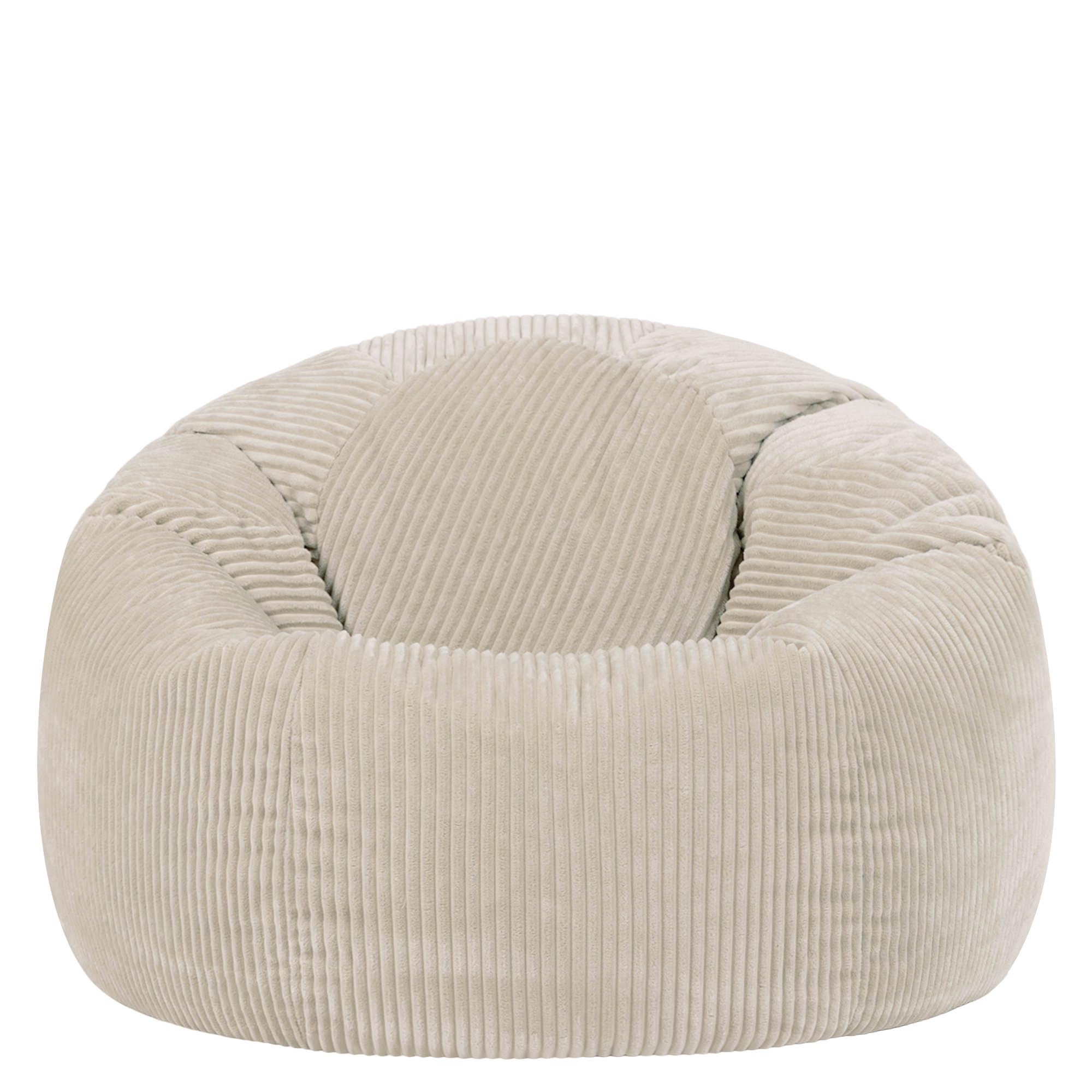 icon Kingston Cord Bean Bag with Filling Included, Set of 2, Beige