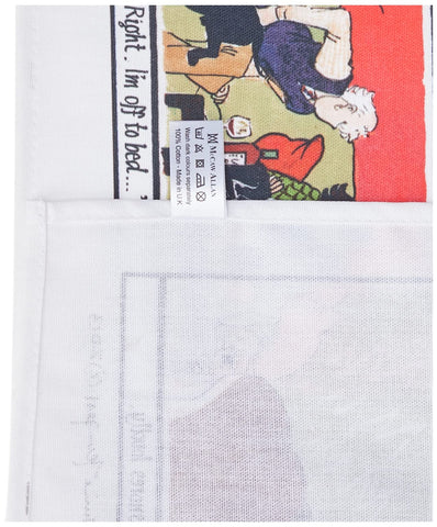 Samuel Lamont She Goes to Bed, He Goes to Bed Cotton Tea Towel