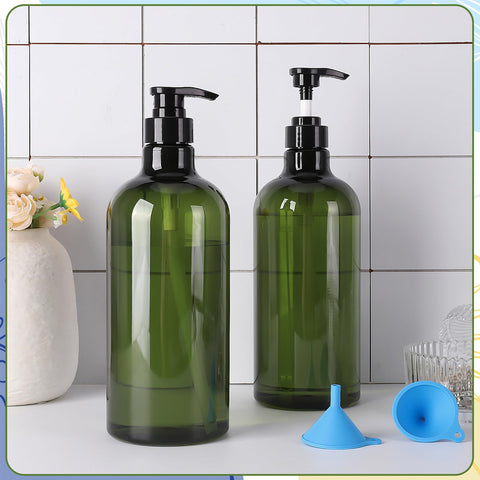 Invalidism 2Pcs Pump Bottle Dispenser 1000ML Refillable Press Pump Bottles