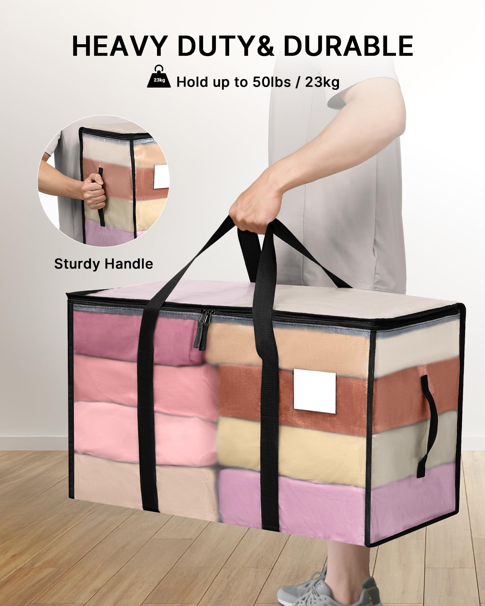 MOLMO 8 Pack Storage Bags, Heavy Duty Moving Bags