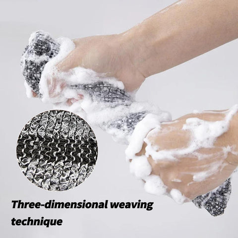 Exfoliating Shower Towel 48", Premium Scrub Wash Cloth for Body Face, Shower Towel for Smooth Skin