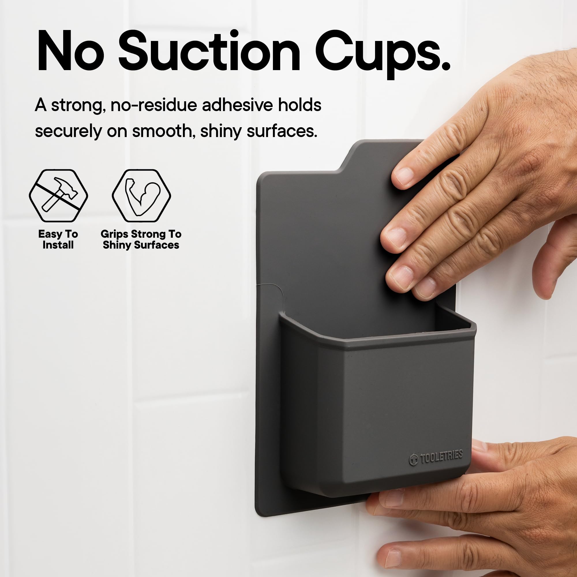 TOOLETRIES The James Organizer, Shower Storage Holder - Charcoal