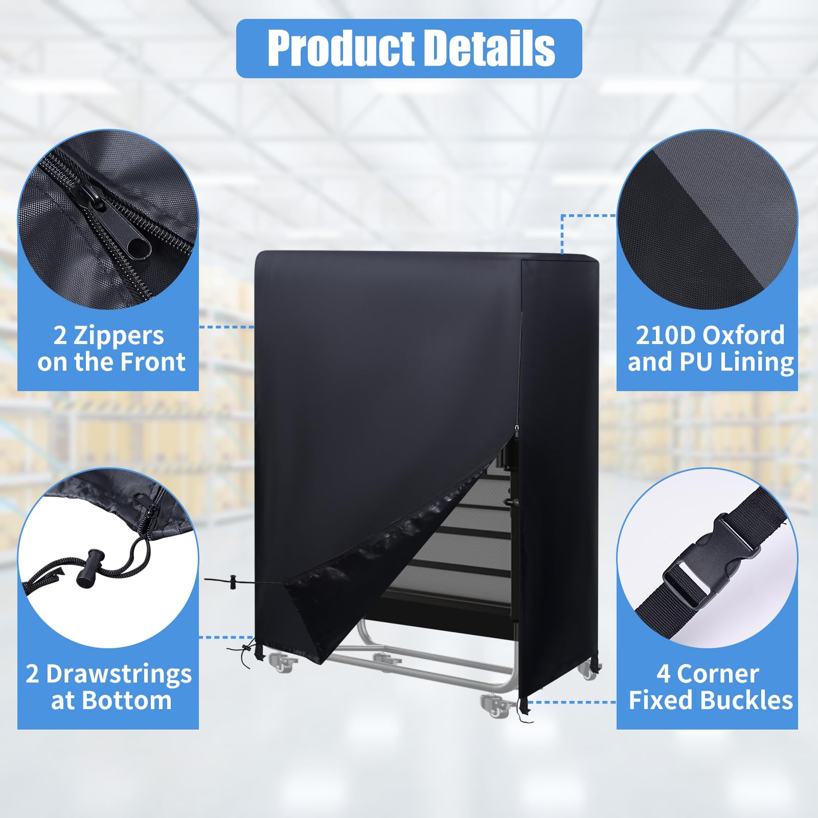 Folding Bed Storage Cover (39" L x 15" W x 45" H)