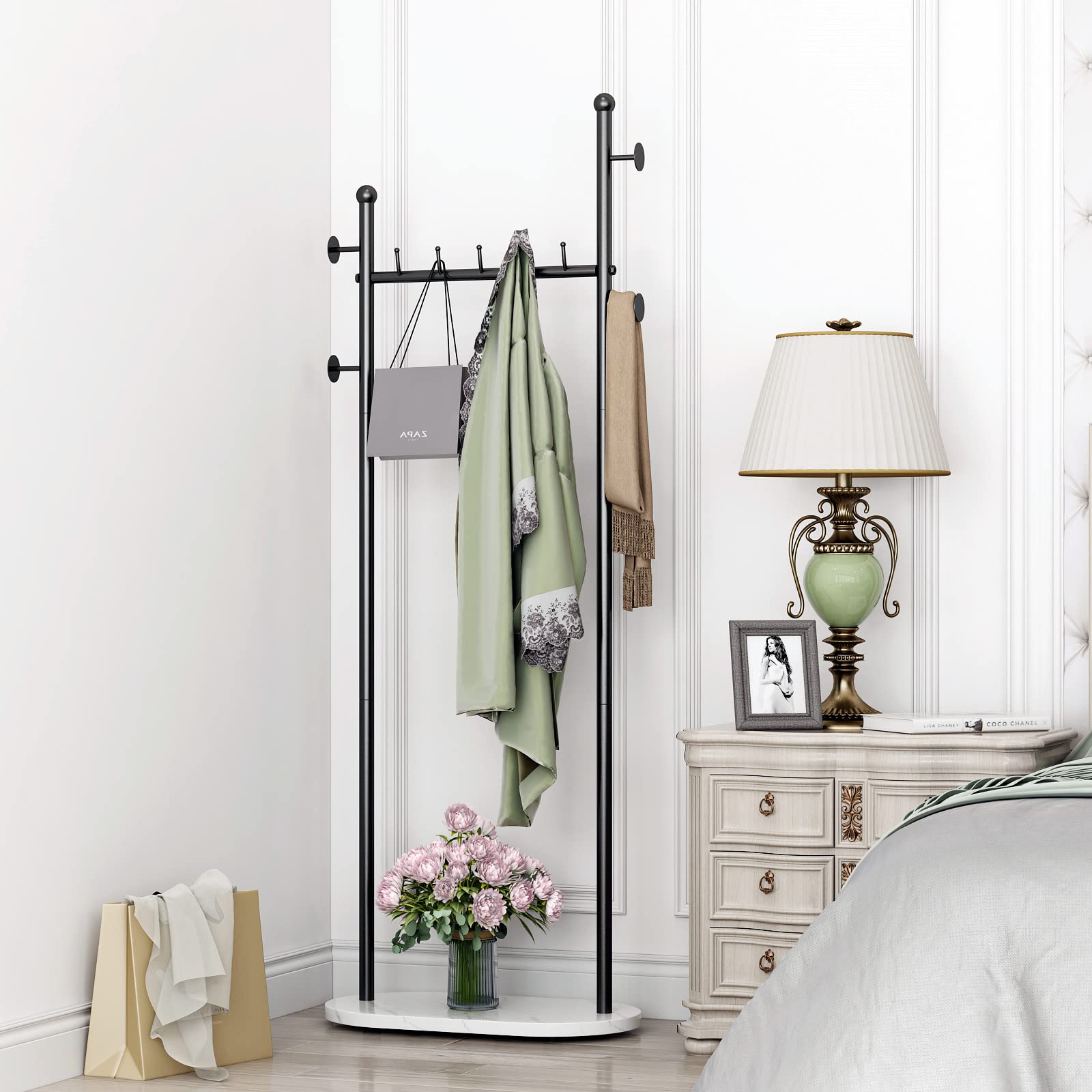 DR.IRON black coat rack clothing racks