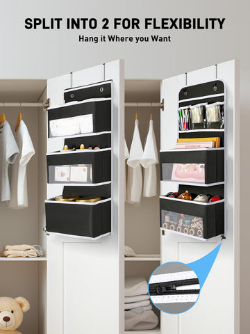 Yecaye Over the Door Organiser, 6-Tier, Black, 1 Pack