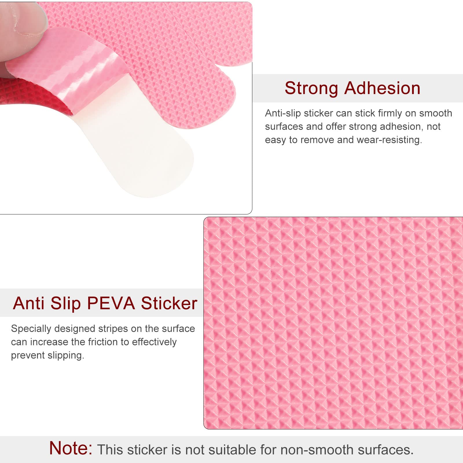 sourcing map 12pcs Non Slip Bathtub Stickers Bath Shower Floor 7.1" Anti-Slip Sticker Tape S-Shape Style Decals for Bathroom Kitchen Bathtub Treads