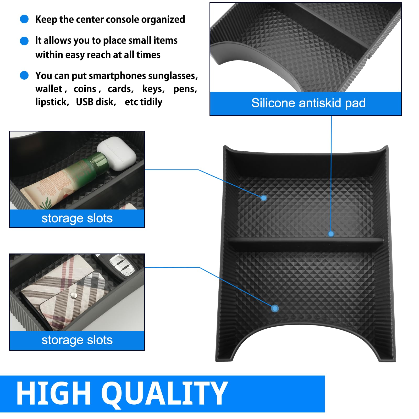 SHAOHAO Compatible with Hyundai Ioniq 5 2021 2022 2023 2024 2025 Centre Console Armrest Storage Box Accessories Centre Armrest Organiser Tray