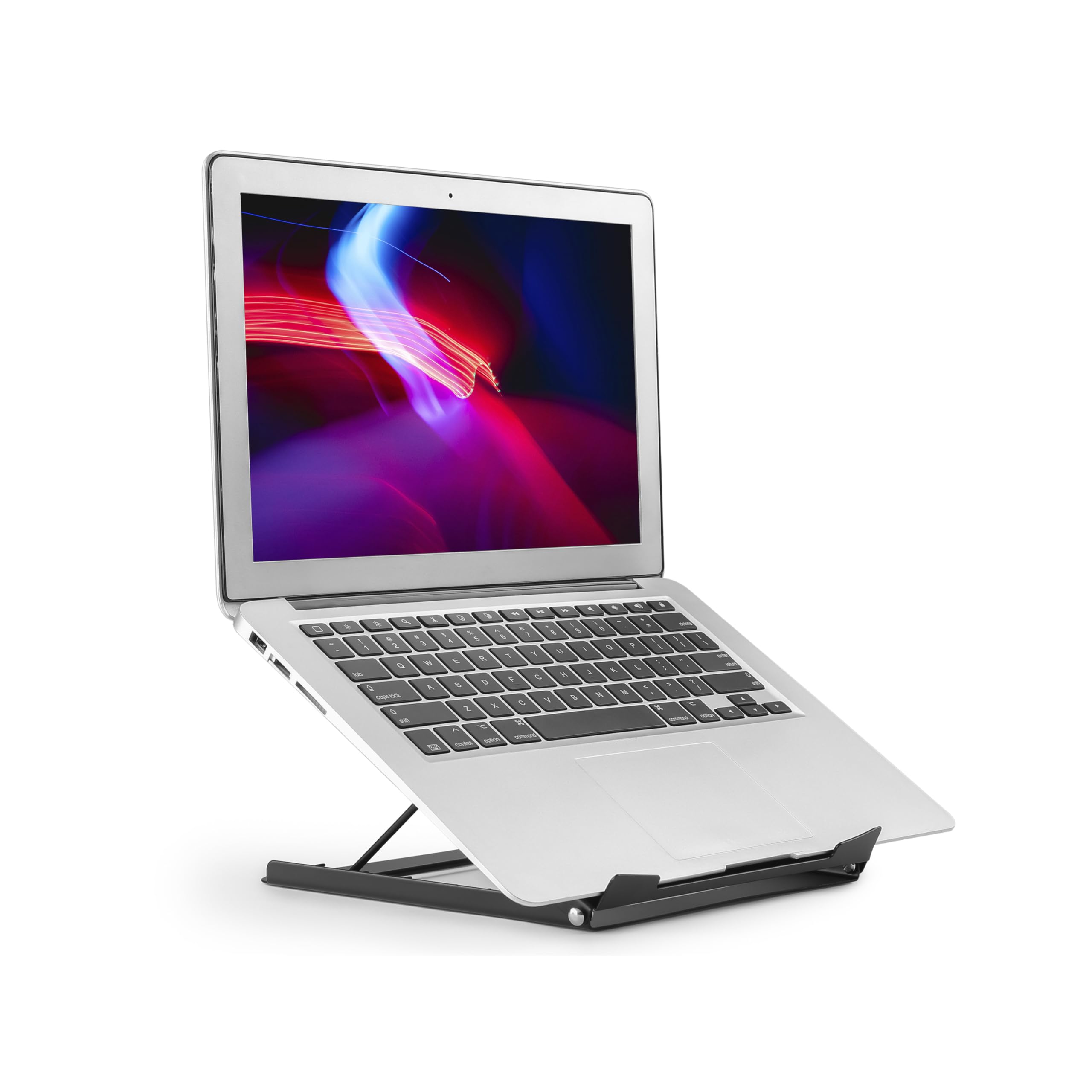 Properav Steel Portable Ergonomic Laptop Stand for Windows & Mac devices such as Dell, Toshiba, HP, Samsung, MacBook, Lenovo with Secure Fit Pads