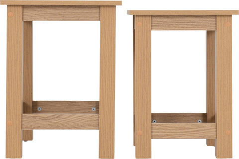 Seconique Tessa Nest Of 2 Tables in Natural Oak Effect