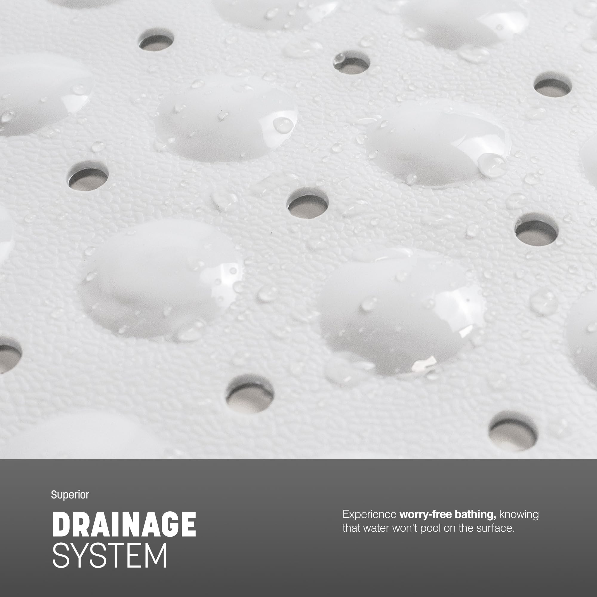 KEPLIN Premium Non-Slip Bath Mat - 200 Suction Cups, BPA, Latex Free, Mildew Resistant, Machine Washable - Safe